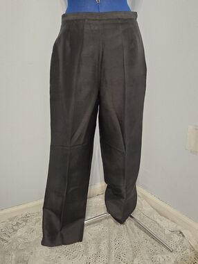 Vintage Black Silk Tapered Leg Slacks Size M